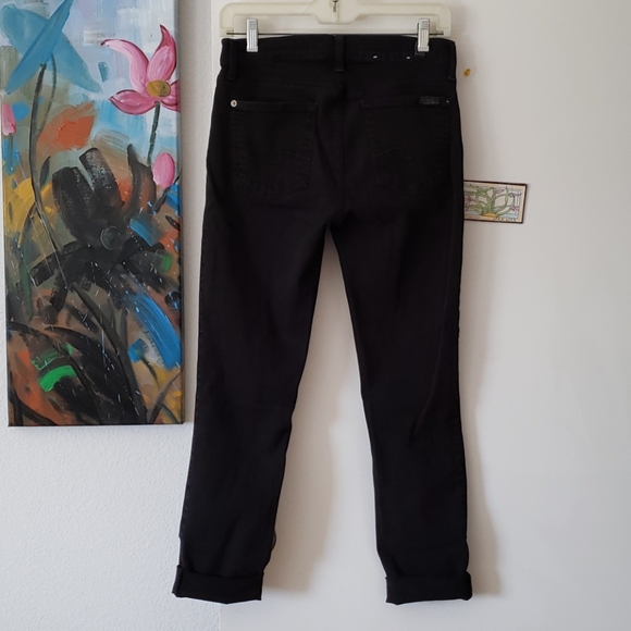 7 For All Mankind The Skinny Crop & Roll Size 28 - Picture 10 of 10